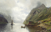 Pejzaż fiordów norweskich