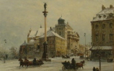Plac Zamkowy w zimie